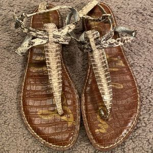 Sam Edelman snakeskin sandals, size 7.